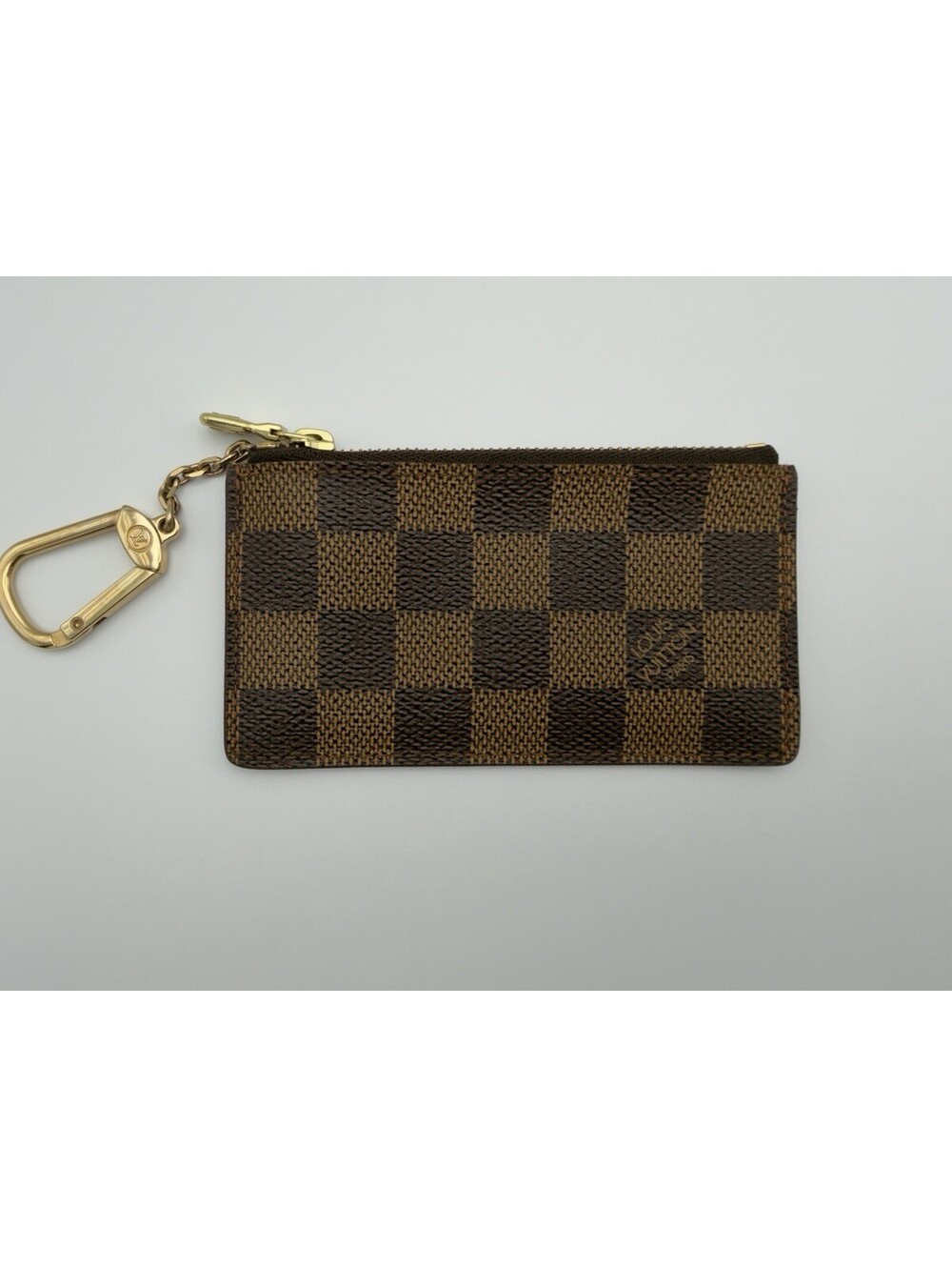 Louis Vuitton Rare Centenaire Damier Ebene Pochette Cles Key Pouch Keychain